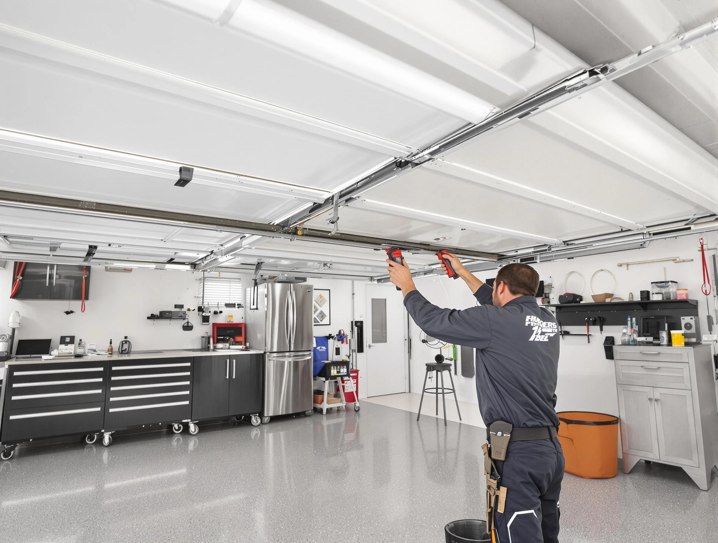 Overhead garage door repair service by Union City Garage Door Repair in Union City